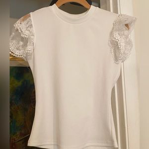 White shirt with ruffles